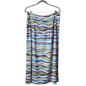 Judith Hart Plus Size Colorful Pleated Skirt